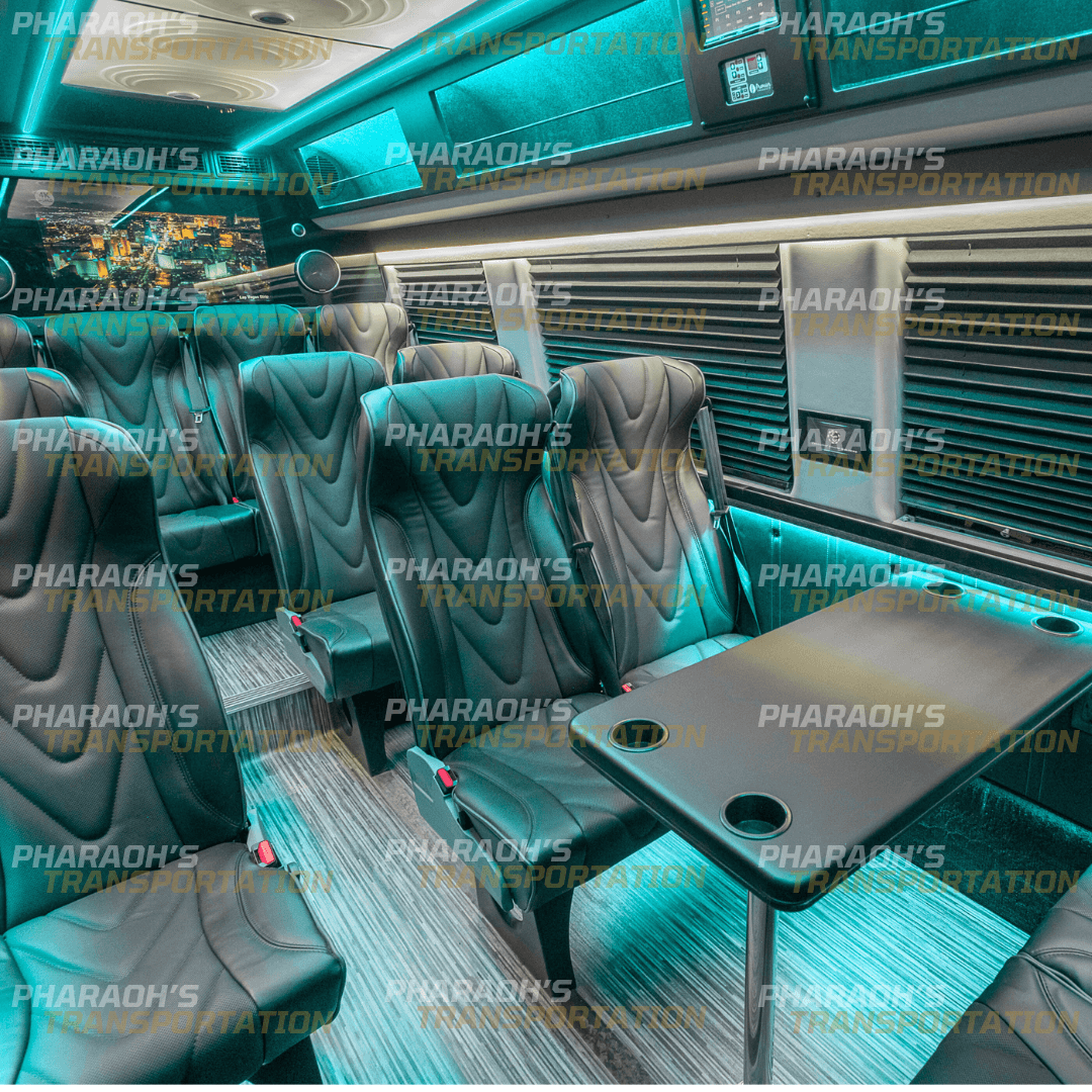 Black Mercedes Sprinter shuttle van limo in Milwaukee Wisconsin