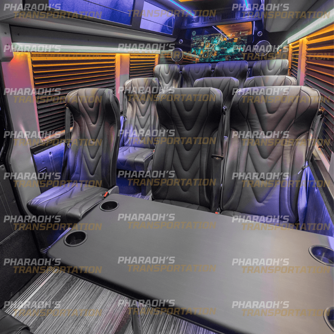 Business-class seating with workstations and Wi-Fi in Executive Sprinter